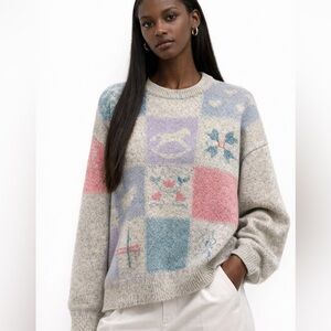 Vintage Woolrich Sweater with Patterned Front